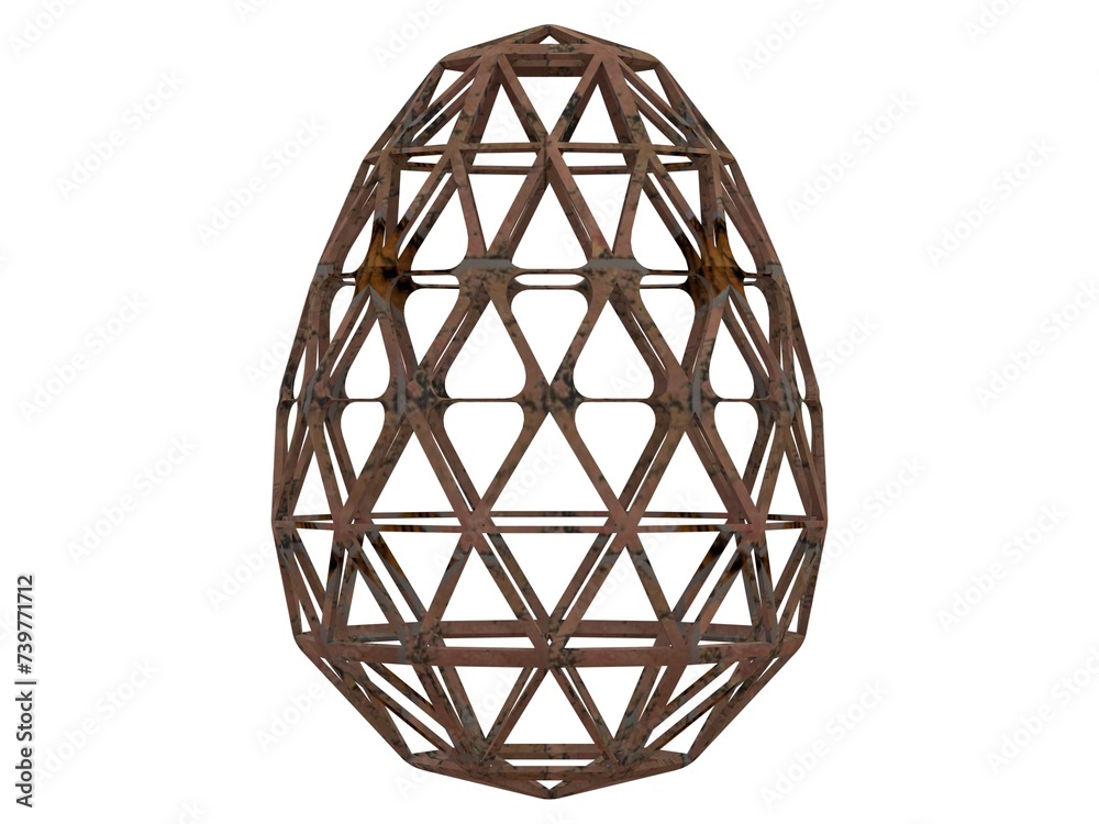 Wireframe Shape Geometric Egg 3D print model