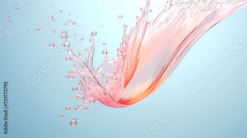 Water splash illustration, advertising shoot