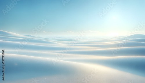 Pristine snowfield - an ideal scene setting for storybook illustrations.
Generative AI. photo