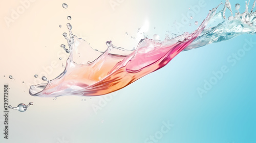 Water splash illustration, advertising shoot