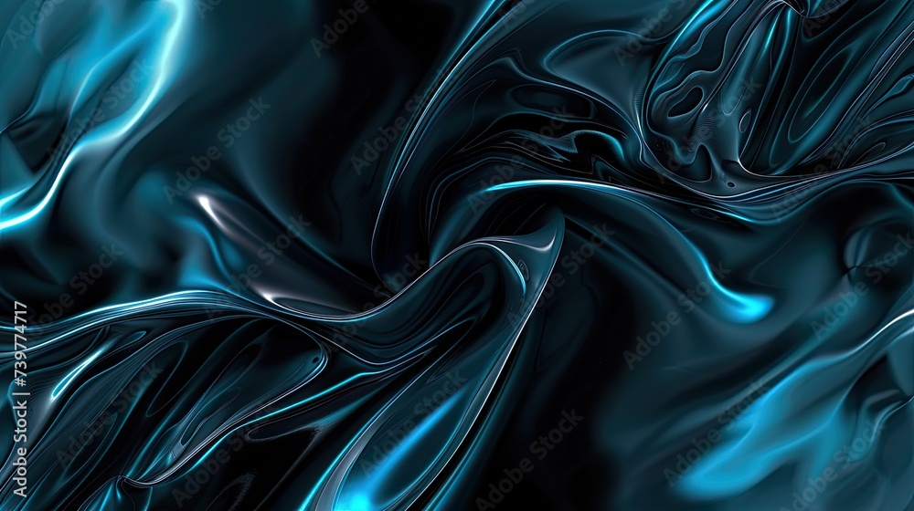Fototapeta premium Black Background desktop without details, solid, black and turquaz color 