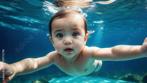 baby swimming © DesveryRafnika