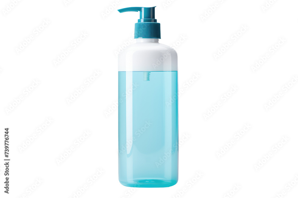 A clear plastic bottle of soap, filled with a liquid. on a White or Clear Surface PNG Transparent Background. A clear plastic bottle of soap, filled with a liquid. on a White or Clear Surface PNG Transparent Background.