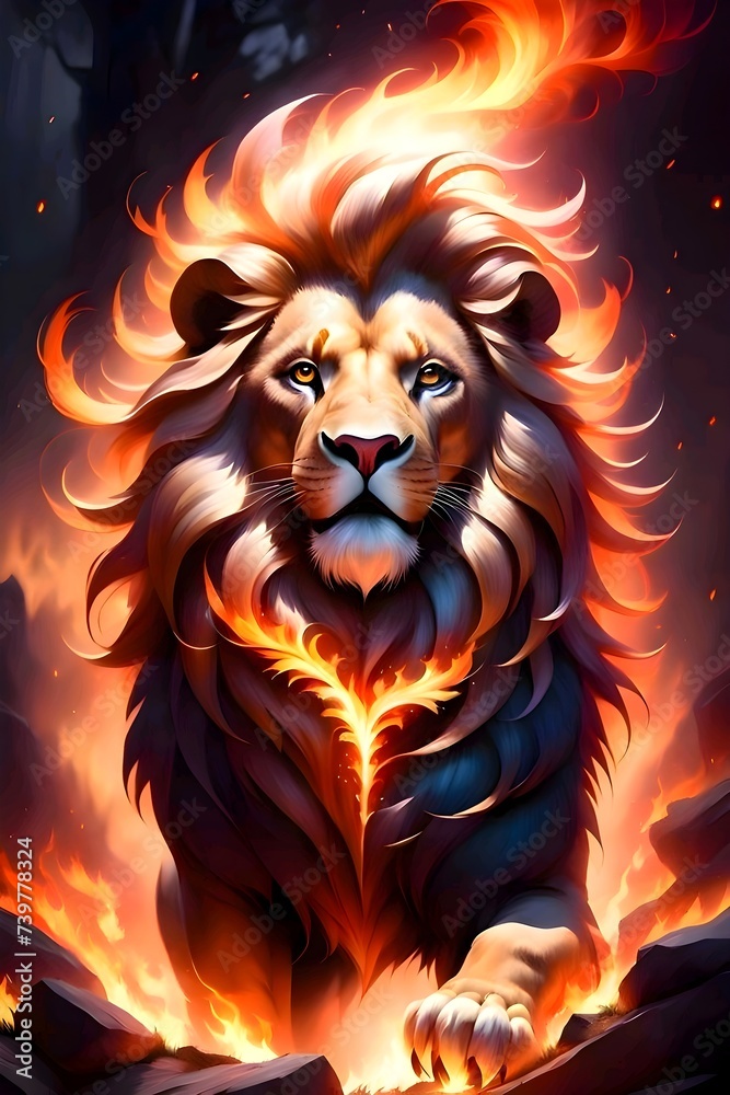 lion animal, vector lion, king of the jungle, wild lion, animal with fangs,
