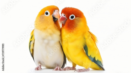 Adorable lovebirds