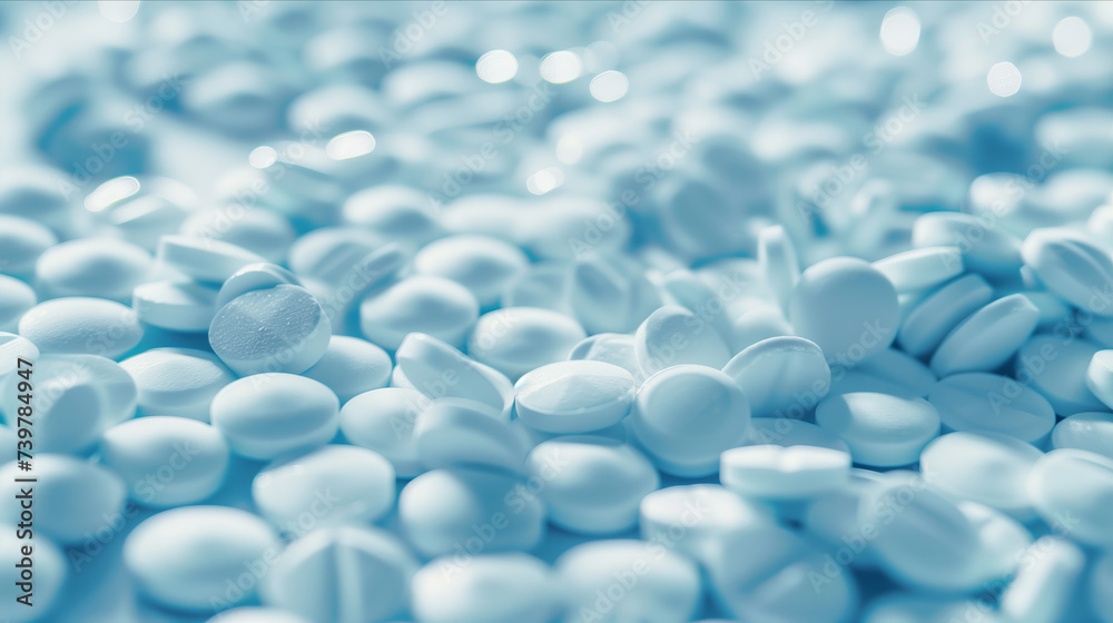 A cascade of white pills elegantly stacked on a table, creating a mesmerizing display of pharmaceutical beauty and symmetry. A cascade of white pills elegantly stacked on a table, creating a mesmerizing display of pharmaceutical beauty and symmetry.