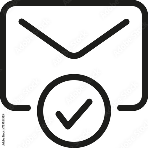 Contact Us Checking Email Icon in Light Style