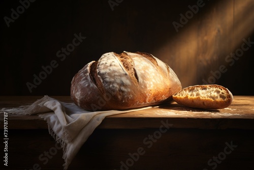a loaf of bread on a table