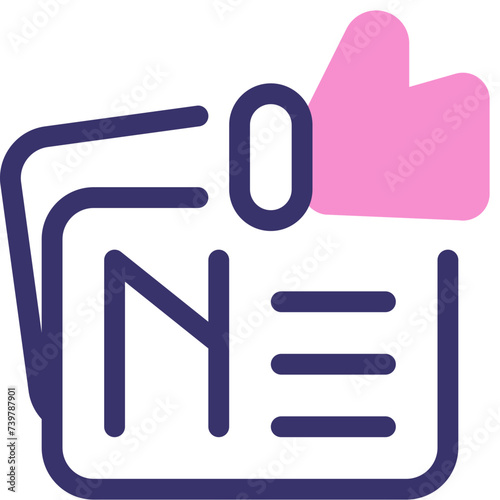 Contact Us Good News Icon in Dualtone Style