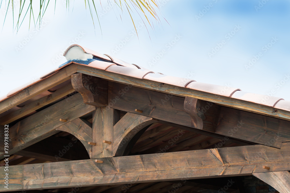 Modèle de charpente en bois rustique Modèle de charpente en bois rustique