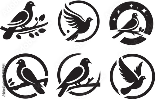 Pigeon logo icon vector illustration  © Kanay