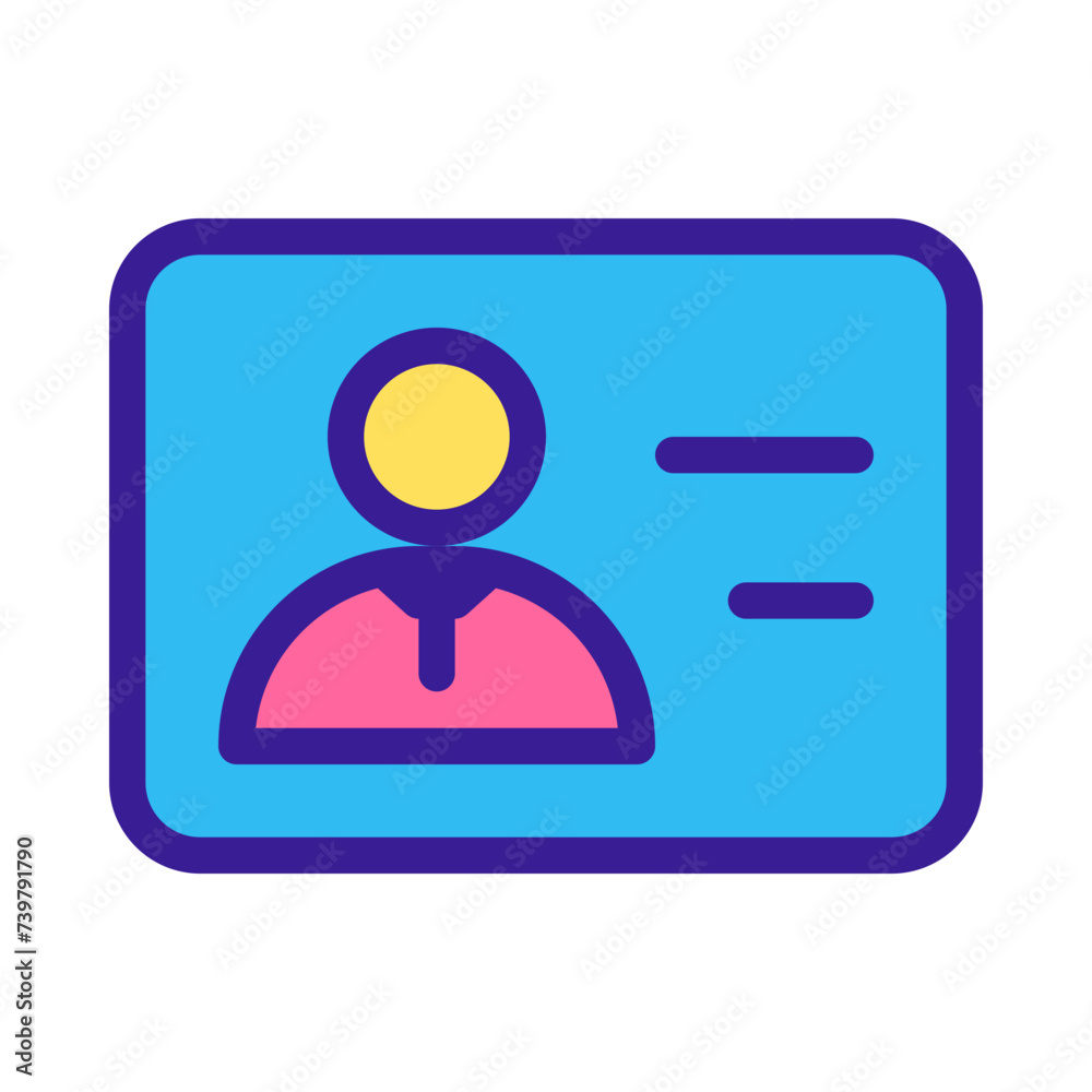 Contact Us Business Card Icon in Sticker Style Contact Us Business Card Icon in Sticker Style