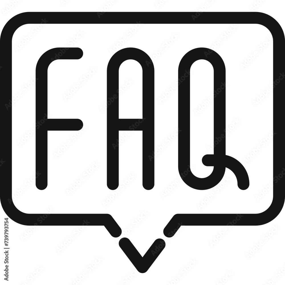 Customer Support FAQ Icon in Light Style
