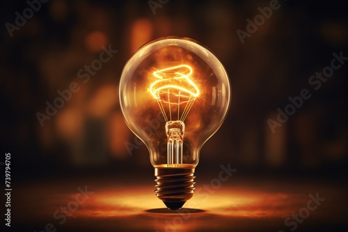 a light bulb with a spiral light