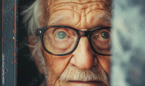 Close-Up Portrait of a Senior , old man , retirement lifestyle