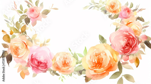 Flower frame with decorative flowers, decorative flower background pattern, floral border background © jiejie