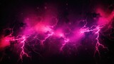 Intense Black with Pink Electrical Storm Abstract.