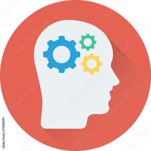 An icon of brainstorming flat vector 