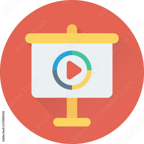 A video presentation flat design 