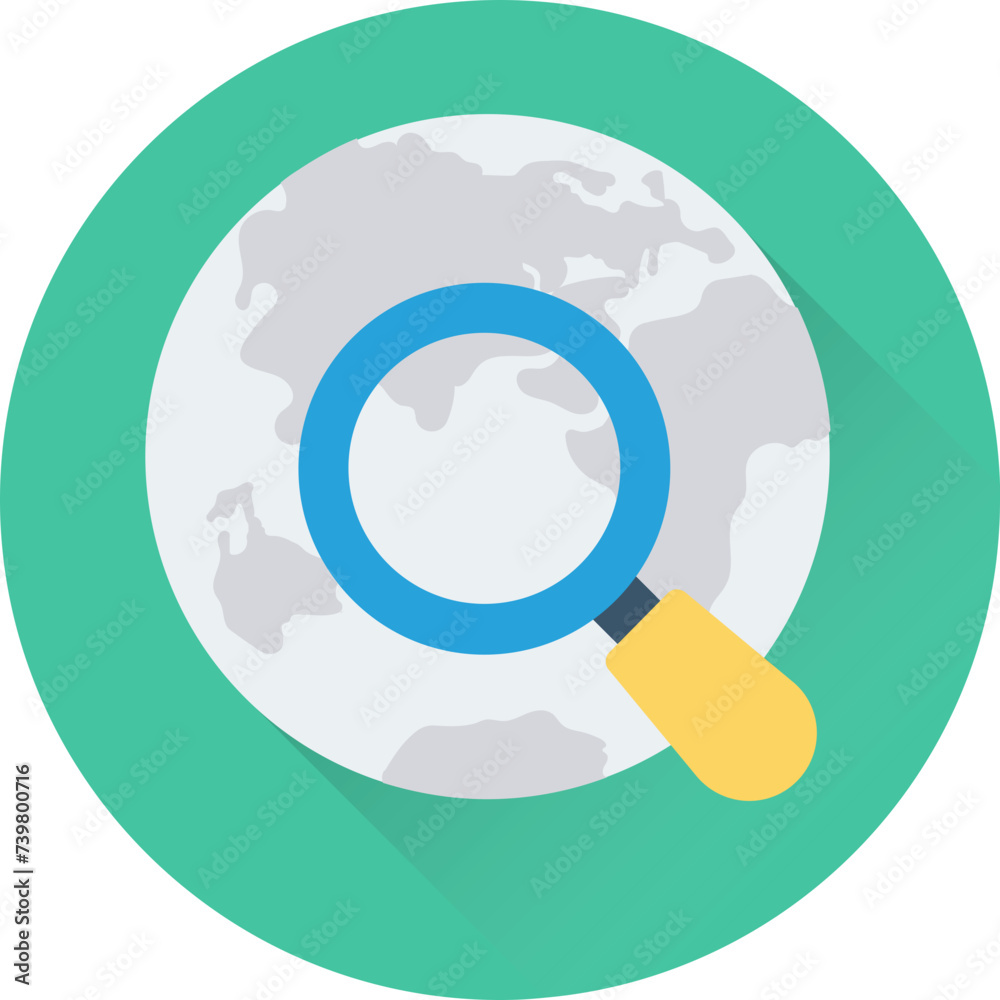 Modern flat icon of find location Modern flat icon of find location