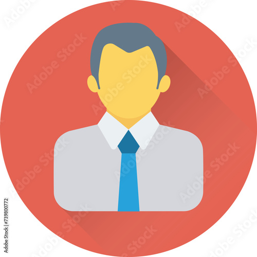 An icon of accountant flat vector 