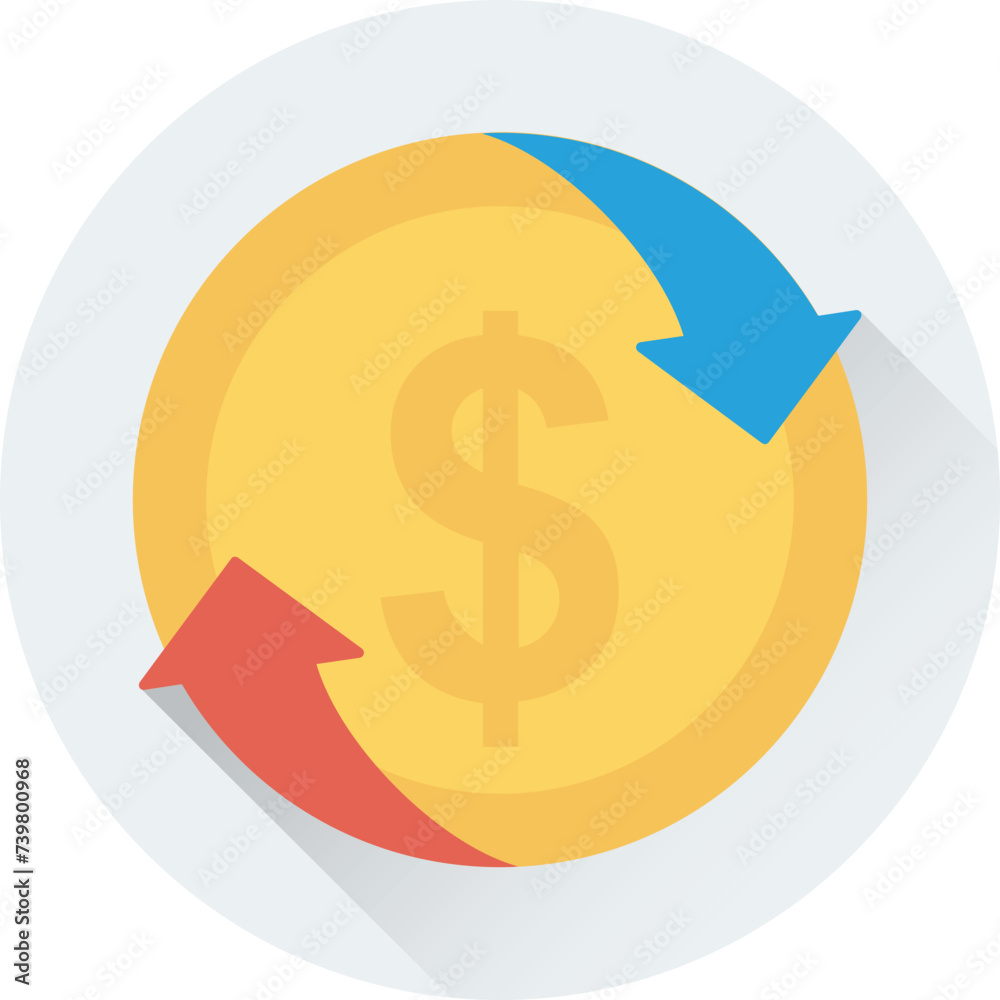 An icon of currency value flat vector An icon of currency value flat vector