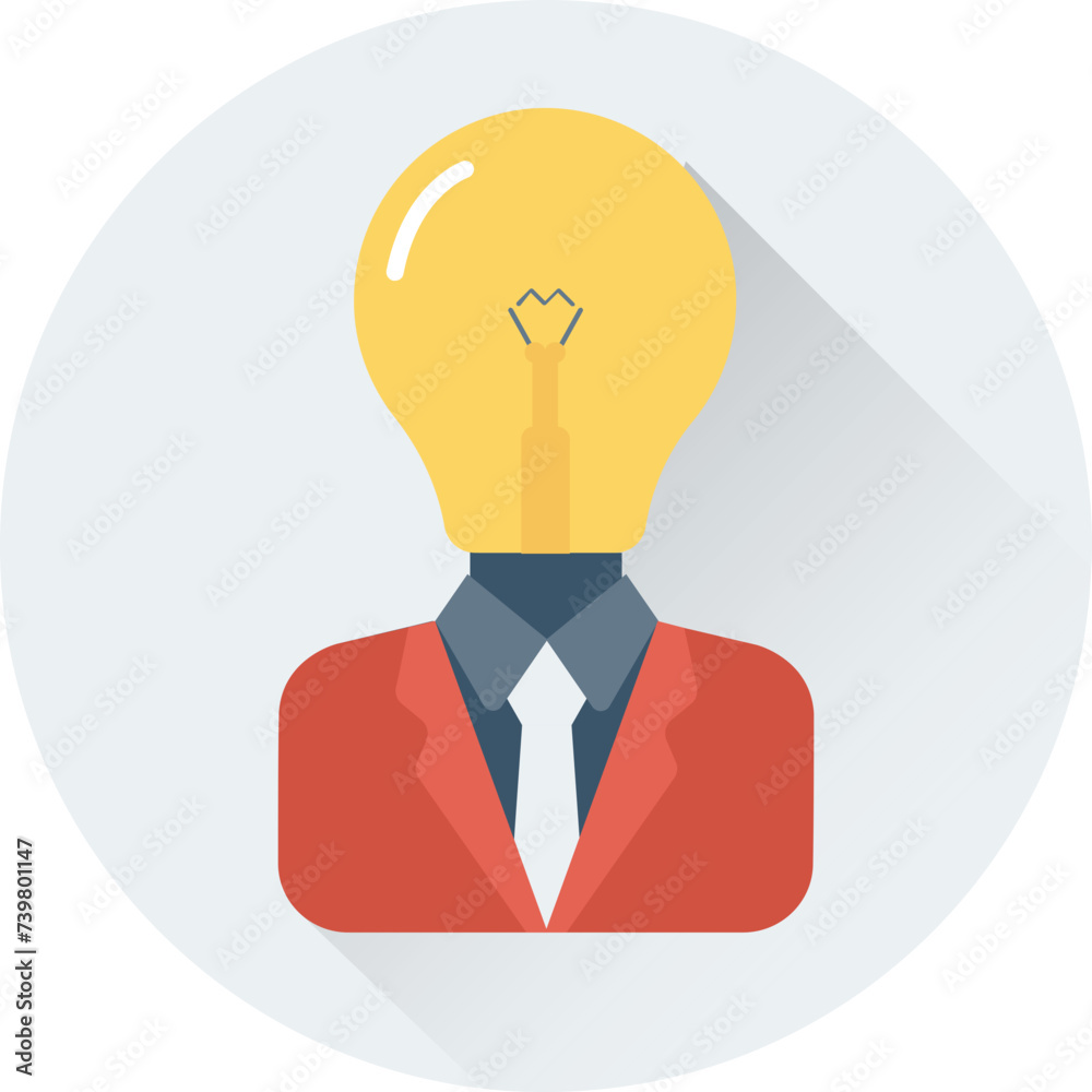 An icon of creative mind flat vector 