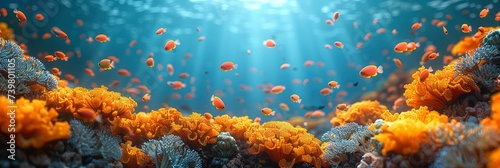 Coral Reef Summer Abstract Background, Banner Image For Website, Background, Desktop Wallpaper