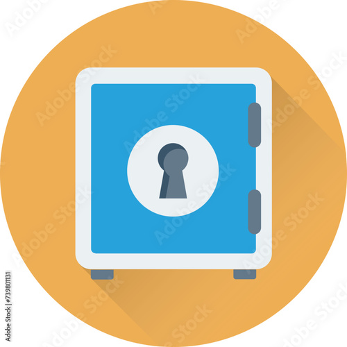 Icon of locker flat vector 