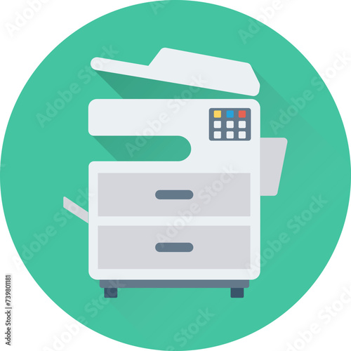 An icon of photocopier 