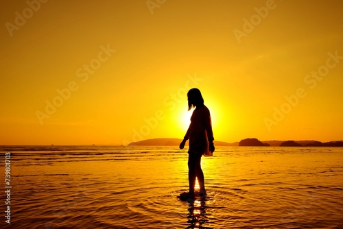 Relax Woman Jumping Sea Beach 10
