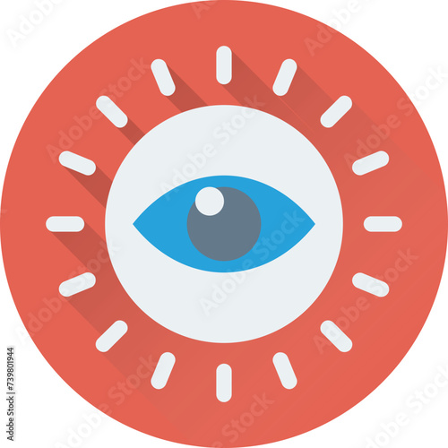 An icon of monitoring flat design 