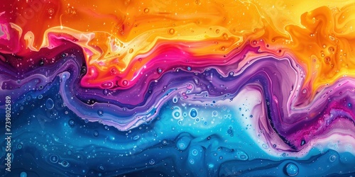 Wallpaper Mural Abstract acrylic pour, swirls of multicolor, fluid art, dynamic blend Torontodigital.ca