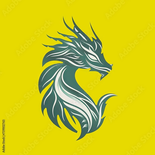 green dragon is a symbol of the new year.