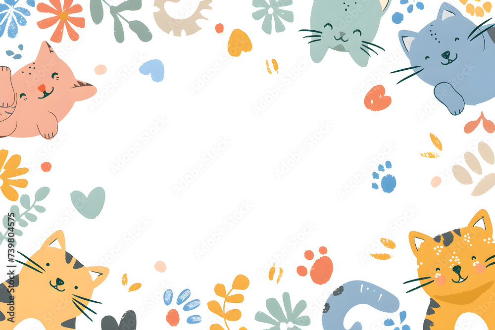 frame with cats frame with cats
