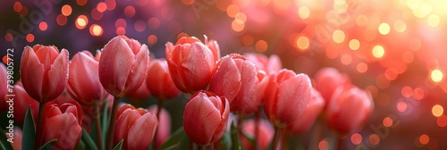 Fresh Spring Pink Tulip Banner Copy, Banner Image For Website, Background, Desktop Wallpaper © Pic Hub
