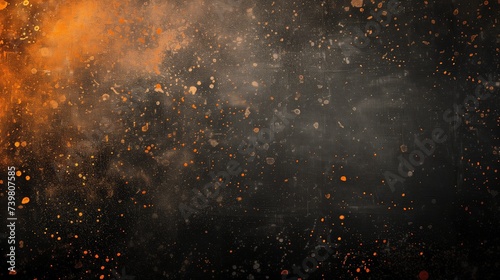 black orange spot , a normal simple grainy noise grungy empty space or spray texture , a rough abstract retro vibe shine bright light and glow background template color gradient 