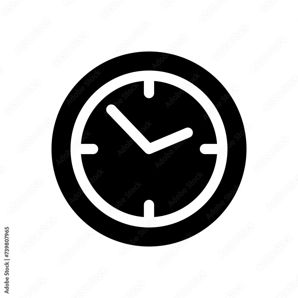 Clock face icon vector. Wall Clock illustration sign. Time symbol. watch symbol or logo. Clock face icon vector. Wall Clock illustration sign. Time symbol. watch symbol or logo.