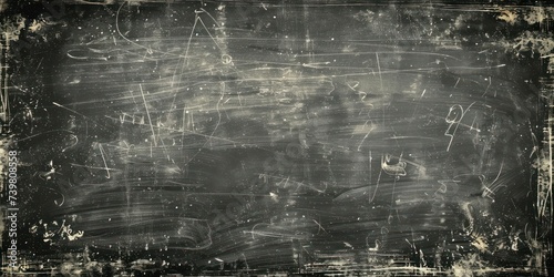 Grunge chalkboard border, dusty and smudged, classroom nostalgia