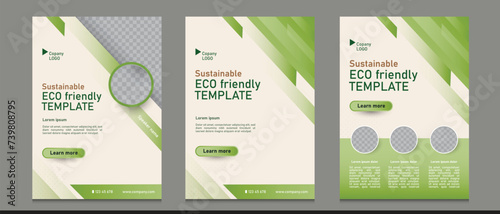 eco friendly environmentally sustainable business template background layout vector ad poster brochure, concept of renewable energy environment protection sustainability online audio podcast event