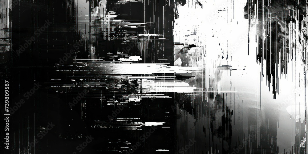 Digital noise as a canvas for grunge, its glitchy and distorted overlay a sign of times