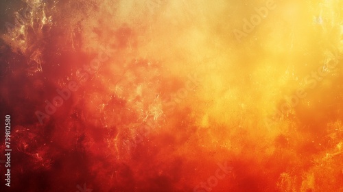 burn red orange yellow , grainy noise grungy texture color gradient rough abstract background shine bright light and glow , template empty space