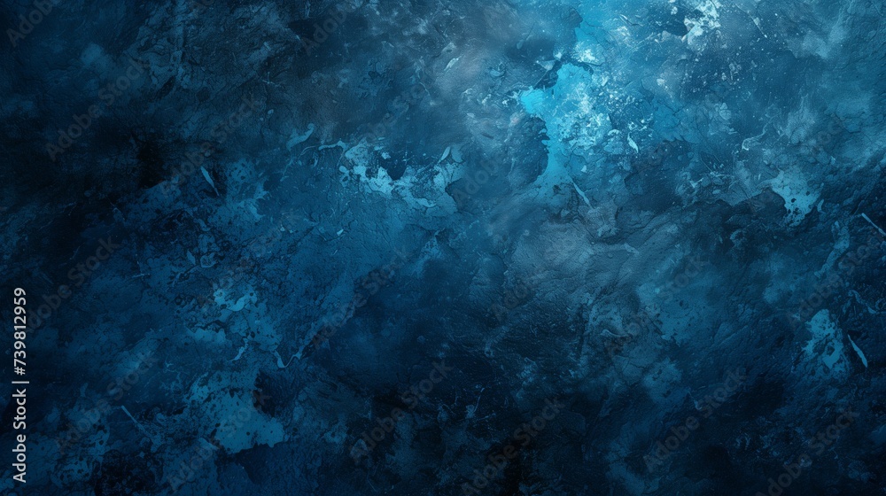 dark black blue , texture color gradient rough abstract background , shine bright light and glow template empty space grainy noise grungy