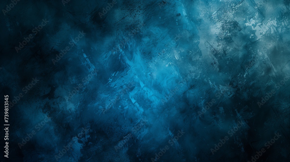 dark black blue , texture color gradient rough abstract background , shine bright light and glow template empty space grainy noise grungy
