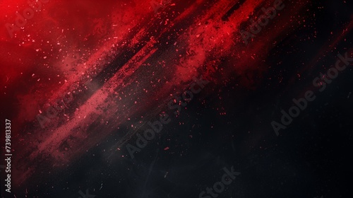 dark black red spot , color gradient rough abstract background shine bright light and glow template empty space , grainy noise grungy texture photo