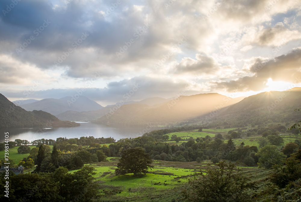 Obraz premium Ullswater Lake District landscape in autumn. Cumbria, UK