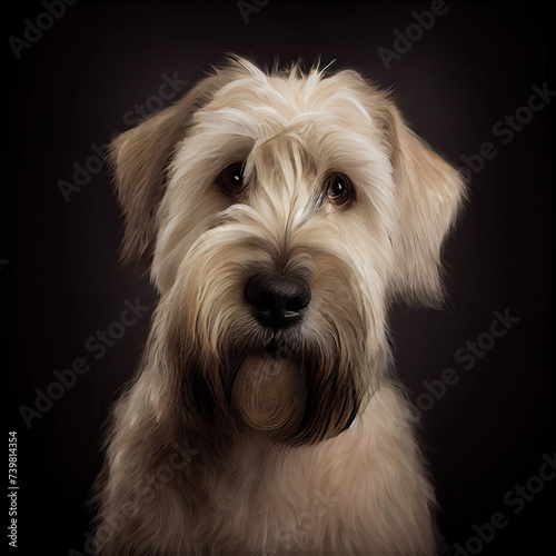 Elegant Wheaten Terrier Portrait in Professional Studio