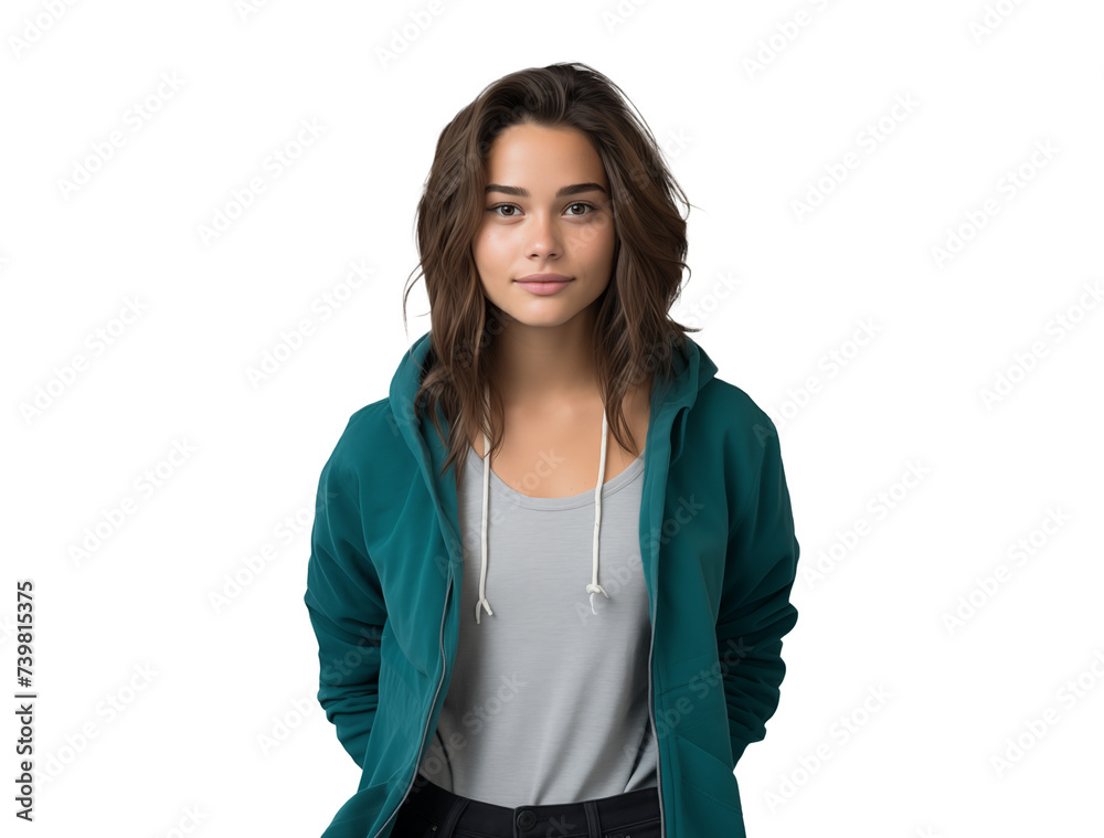 isolated png portrait of gentle young woman in casual attire, cute teenager isolated png portrait of gentle young woman in casual attire, cute teenager