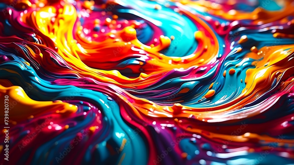 multi color acrylic wave pattern background AI generated multi color acrylic wave pattern background AI generated