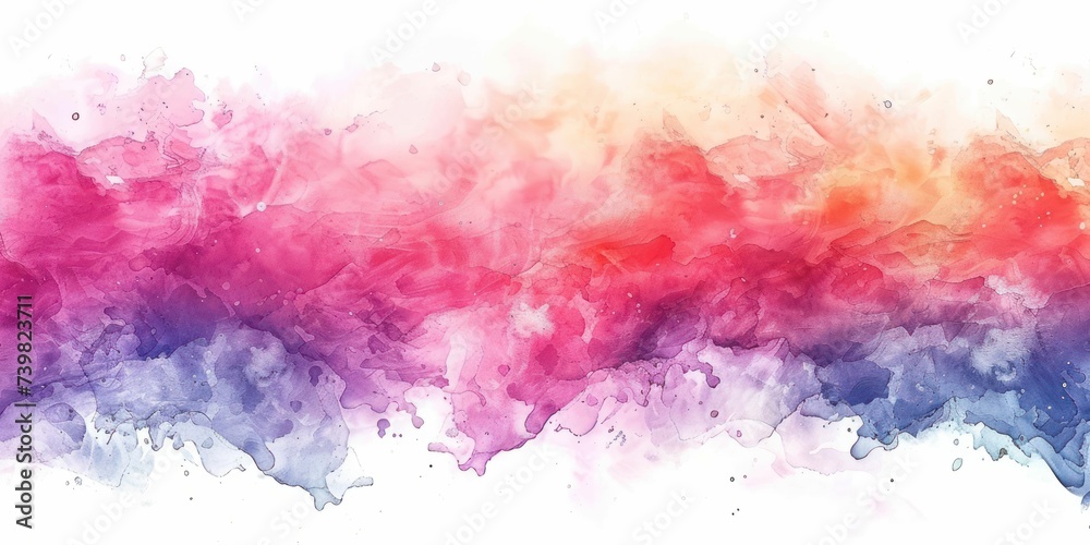 Blending and bleeding of colors with soft edges, characteristic of watercolor grunge strokes